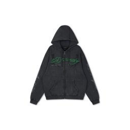 Ed Hardy Hanorac 'Art For Life' verde smarald / roșu burgundy / negru