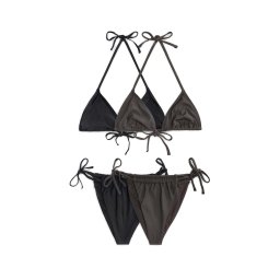 The Set Costum de baie două piese gri metalic / negru