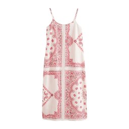 Next Rochie de vară crem / magenta / roz închis / negru