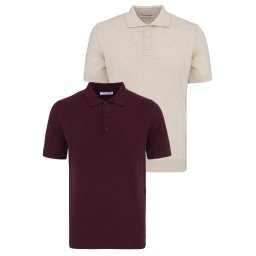 Felix Hardy Tricou bej deschis / roșu bordeaux