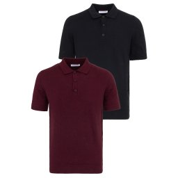 Felix Hardy Tricou roșu bordeaux / negru