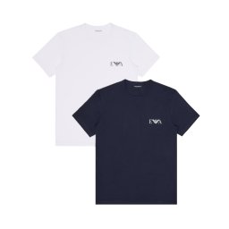 Emporio Armani Tricou bleumarin / alb