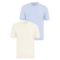 Felix Hardy Tricou ecru / albastru deschis