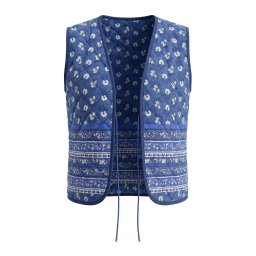 Ulla Popken Vestă albastru / albastru regal / alb
