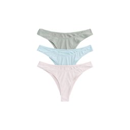 The Set Slip costum de baie albastru deschis / verde pastel / roz