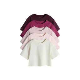 The Set Tricou mov zmeură / mov amestecat / roz / roz pal / alb murdar
