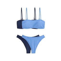 The Set Costum de baie două piese bleumarin / albastru deschis