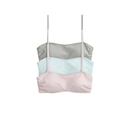 The Set Sutien costum de baie albastru deschis / gri / roz