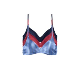 The Set Sutien costum de baie albastru / albastru marin / roșu / alb