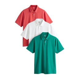 Next Tricou verde smarald / roșu intens / alb