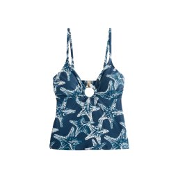 Next Tankini top bleumarin / alb