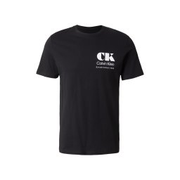 Calvin Klein Jeans Tricou 'Logo Graphic' negru / alb