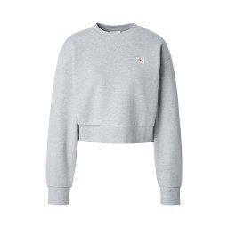 Calvin Klein Jeans Bluză de molton 'Woven Label' gri amestecat