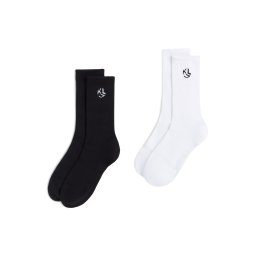 KARL LAGERFELD JEANS Șosete ' Monogram-Socken in mittlerer Länge - 2er-Packung ' alb