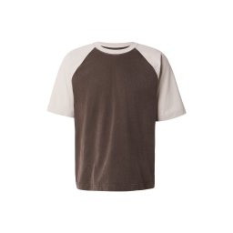 HOLLISTER Tricou alb kitt / ciocolatiu