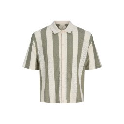Jack & Jones Plus Geacă tricotată 'JORTYLER' ecru / oliv