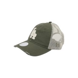 NEW ERA Șapcă 'WMNS 9TWENTY TRUCKER LOSDOD' gri / oliv / alb