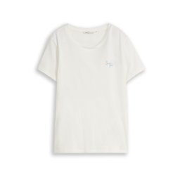 TOM TAILOR DENIM Tricou albastru deschis / alb murdar