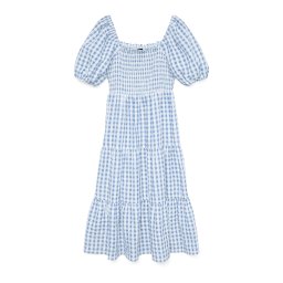 Vero Moda Curve Rochie 'VMCCARRIE' azur / albastru deschis / alb