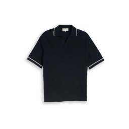 TOM TAILOR Pulover bleumarin / alb