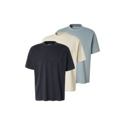 Abercrombie & Fitch Tricou bleumarin / albastru porumbel / grej