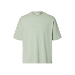 SELECTED Tricou 'SLHNORMAN' ecru / galben / verde pastel / negru