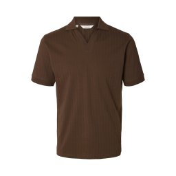 SELECTED Tricou 'SLHMILAN' maro închis