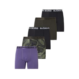 BJÖRN BORG Chiloți sport oliv / albastru violet / negru / alb