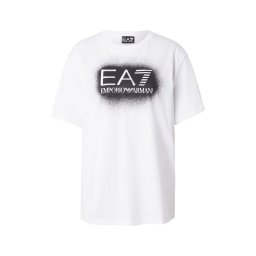 EA7 Emporio Armani Tricou negru / alb