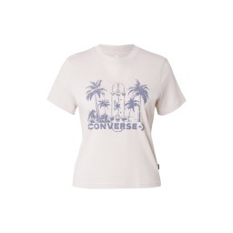 CONVERSE Tricou 'ECHO PALMS' ecru / albastru porumbel