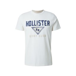 HOLLISTER Tricou bej / crem / albastru fumuriu / albastru închis