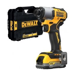 DeWalt - DCF840E1T - Masina de insurubat cu impact cu 1 acumulator si incarcator, Li-Ion, 18 V, 1.7 Ah, 192 Nm, -, valiza speciala