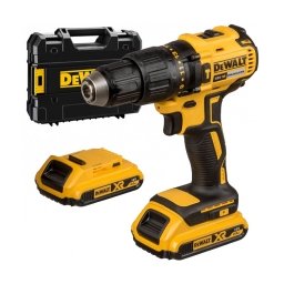 Dewalt - DCD778D2T - Masina de gaurit si insurubat cu percutie cu 2 acumulatori, Li-Ion, 18 V, 2 Ah, 65 Nm, motor fara perii, led iluminare, valiza speciala