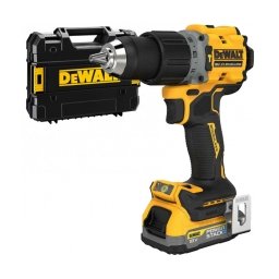 DeWalt - DCD805E1T - Masina de gaurit si insurubat cu percutie cu 1 acumulator si incarcator, Li-Ion, 18 V, 1.7 Ah, 90 Nm, motor fara perii, led iluminare, valiza speciala