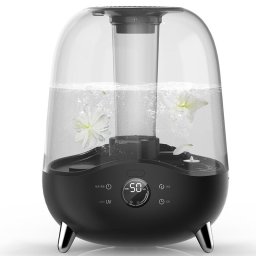 Umidificator de camera cu sterilizare Deerma F327W 5L 25W Timer Negru