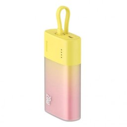 Baterie externa Baterie externa Baseus Popsicle 5200 mAh, 20W, cablu Lightning incorporat, pentru Apple iPhone Galben