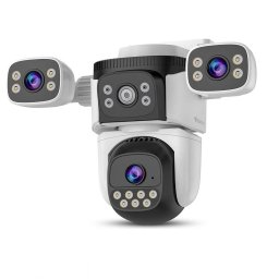 Camera de supraveghere Camera supraveghere IP Speed Dome 3 in 1 WiFi PT Vstarcam CS621SR, 2+2+2 MP, 4 mm, microfon si difuzor, slot card, 360 grade, smart tracking, IR/lumina alba 30 m, alarma