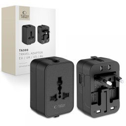 Adaptor Retea TA300 Travel EU / UK / US / AU, Negru