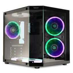 Carcasa Aquarium mATX ARGB Negru