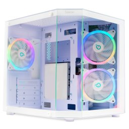 Carcasa Aquarium mATX ARGB Alb
