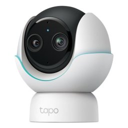 Camera de supraveghere CAMERA IP TP-LINK, dual lens, baby monitor, wireless, cube, pt. interior 360 grade, dist. IR 9 m, tip lentila fixa 4 mm, 4 Mpx 2K, microfon, carcasa plastic, slot SD card, "Tapo C840" (timbru verde 0.8 lei)