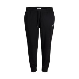 Jack & Jones Plus Pantaloni de trening barbati big sizes, JPSTGORDON, Regular fit, Negru (SELECTATI MARIMEA: 40)