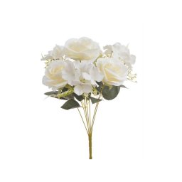 Buchet trandafiri artificiali+hortensie pentru aranjamente florale