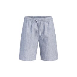 JACK & JONES Bermude Jpstjaiden Summer Linen Stripe 12296410 18-3916 TCX flint stone