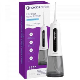Irisă dentară Nordics Expert EA139B, 300 ml, 5 moduri, 5 jeturi de aer, IPX7, duză rotativă la 360°, USB-C, negru