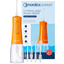 Dus dentar Iris Nordics Expert IA55O, 340 ml, 7 moduri, 4 intensitati ale jetului, IPX8, USB-C, Portocaliu