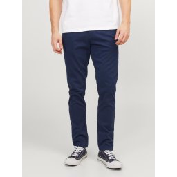 Jack & Jones, Pantaloni chino, barbati, Jpstmarco Bowie, Slim fit, Bleumarin inchis (SELECTATI MARIMEA: 29, SELECTATI LUNGIMEA: 32)