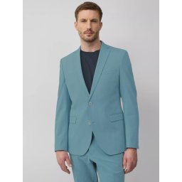 s.Oliver BLACK LABEL Sacou elegant barbati, croiala Slim fit, Turcoaz (SELECTATI MARIMEA: 52)