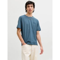 Jack & Jones Tricou simplu, barbati, din 100% bumbac, Regular Fit, JJECORP, Albastru inchis (SELECTATI MARIMEA: XL)