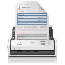 Scanner Portabil Compact BROTHER ADS-1300, A4, Viteza de scanare duplex: 30ppm/60ipm, Optiuni: , Conectivitate:TYPE-C, Scanare ambele fete:Da, ADF:20coli(timbru verde 4 lei) ADS1300TC1